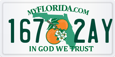 FL license plate 1672AY