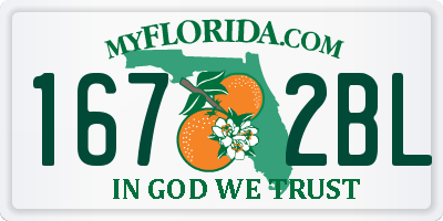 FL license plate 1672BL