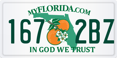 FL license plate 1672BZ