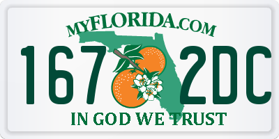 FL license plate 1672DC
