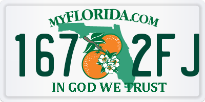 FL license plate 1672FJ