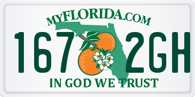 FL license plate 1672GH