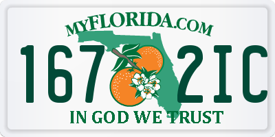 FL license plate 1672IC