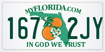 FL license plate 1672JY
