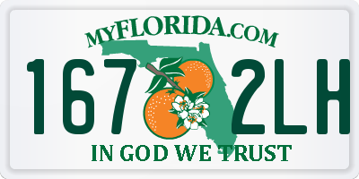 FL license plate 1672LH