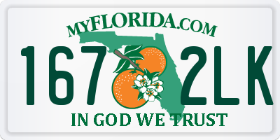 FL license plate 1672LK