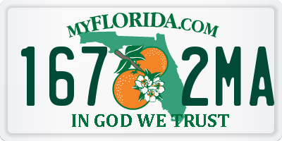 FL license plate 1672MA