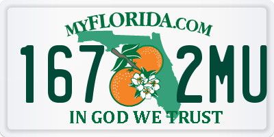 FL license plate 1672MU