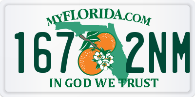 FL license plate 1672NM