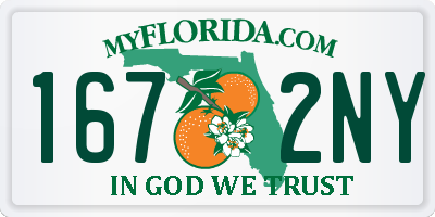 FL license plate 1672NY