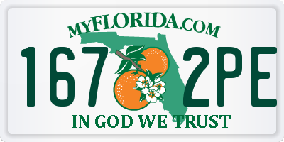 FL license plate 1672PE