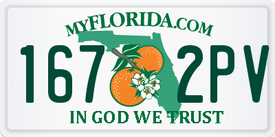 FL license plate 1672PV
