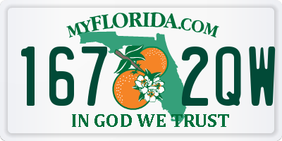 FL license plate 1672QW