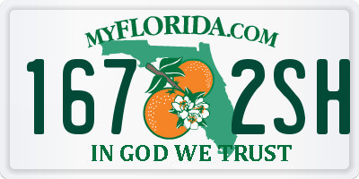 FL license plate 1672SH