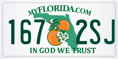 FL license plate 1672SJ