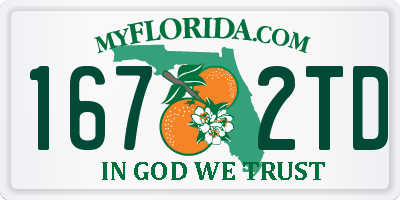 FL license plate 1672TD