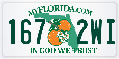 FL license plate 1672WI