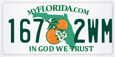 FL license plate 1672WM