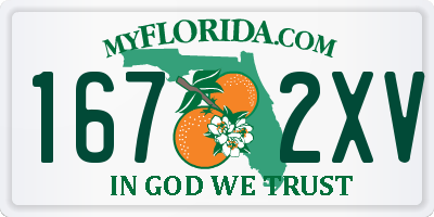 FL license plate 1672XV