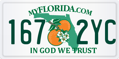 FL license plate 1672YC