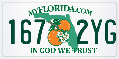 FL license plate 1672YG