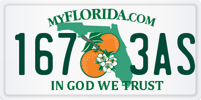FL license plate 1673AS