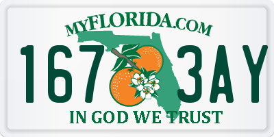 FL license plate 1673AY