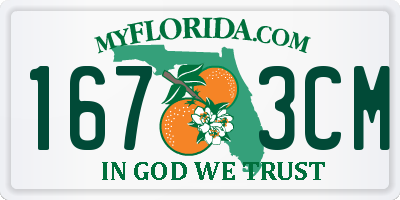 FL license plate 1673CM