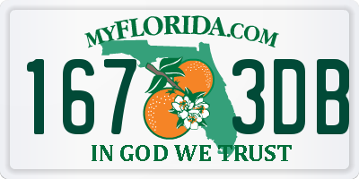 FL license plate 1673DB