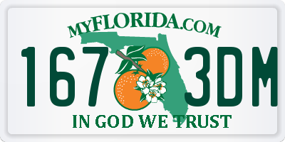 FL license plate 1673DM