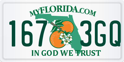 FL license plate 1673GQ