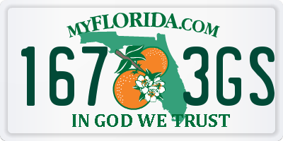 FL license plate 1673GS