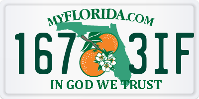FL license plate 1673IF