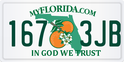 FL license plate 1673JB