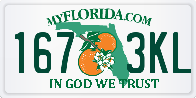 FL license plate 1673KL