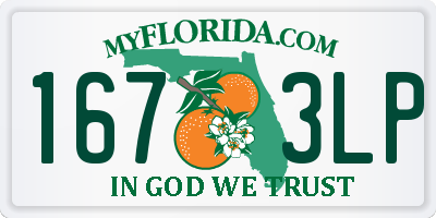 FL license plate 1673LP