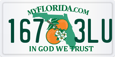 FL license plate 1673LU