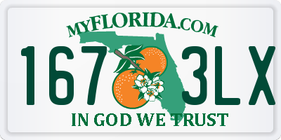 FL license plate 1673LX