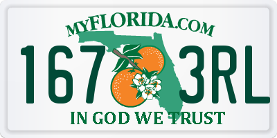 FL license plate 1673RL