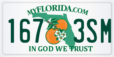 FL license plate 1673SM