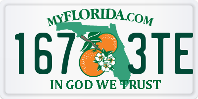 FL license plate 1673TE