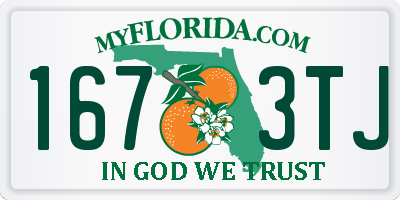 FL license plate 1673TJ