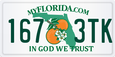 FL license plate 1673TK