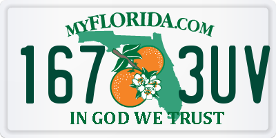 FL license plate 1673UV