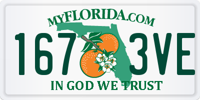 FL license plate 1673VE