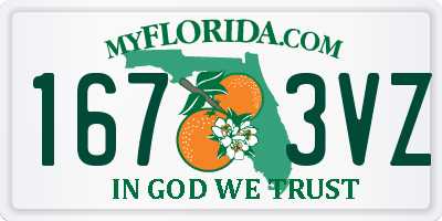 FL license plate 1673VZ