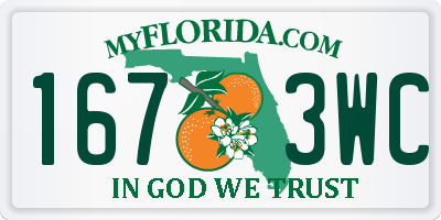 FL license plate 1673WC