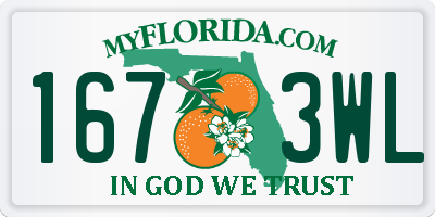FL license plate 1673WL