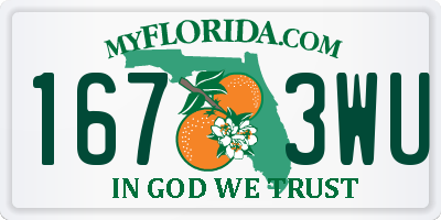 FL license plate 1673WU