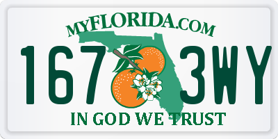 FL license plate 1673WY